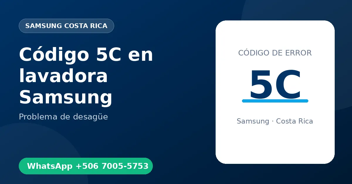 Código 5C en lavadora Samsung