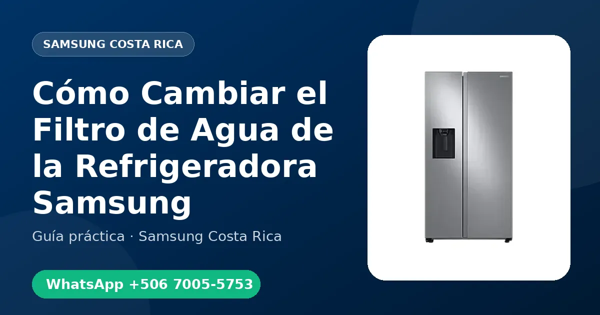 Cómo Cambiar el Filtro de Agua de la Refrigeradora Samsung