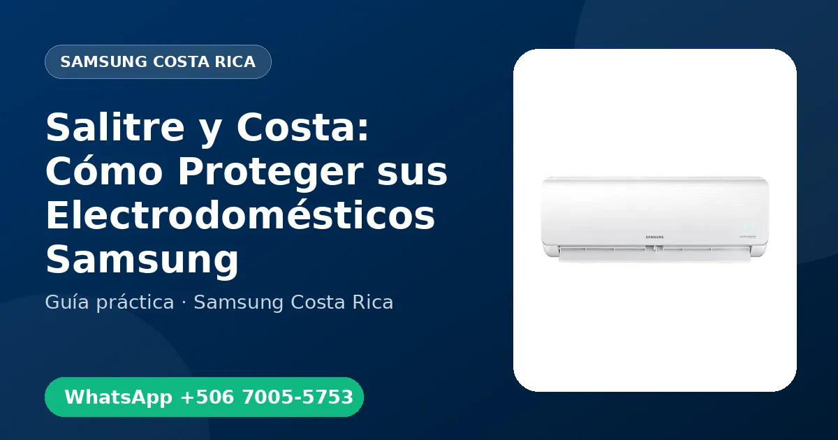 Salitre y Costa: Cómo Proteger sus Electrodomésticos Samsung