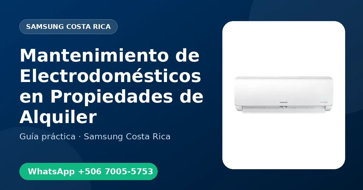 Mantenimiento de Electrodomésticos en Propiedades de Alquiler