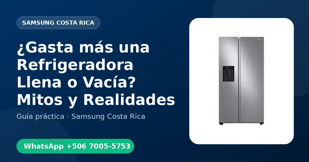 ¿Gasta más una Refrigeradora Llena o Vacía? Mitos y Realidades