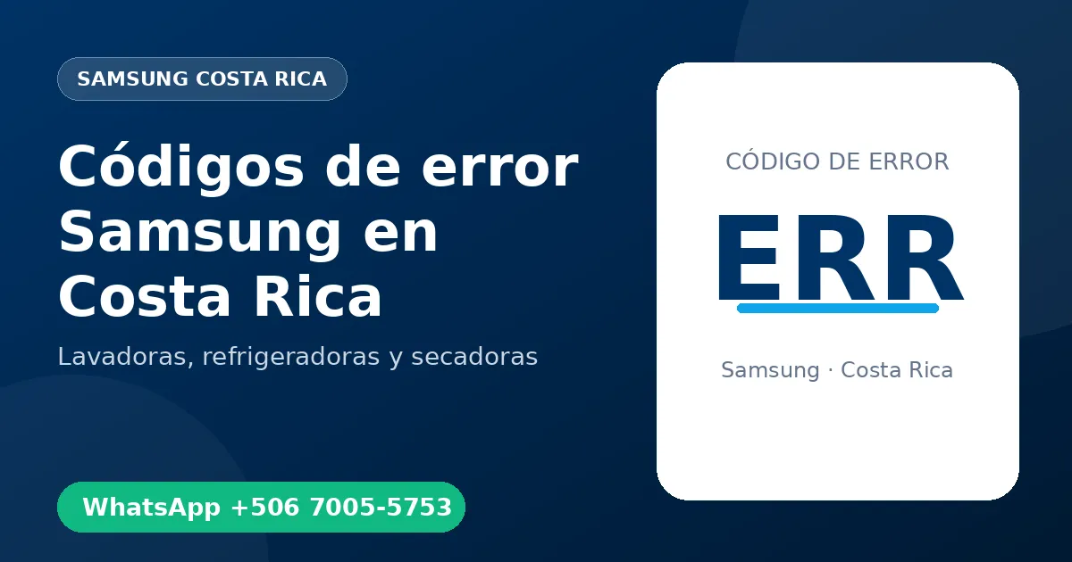 Códigos de error Samsung