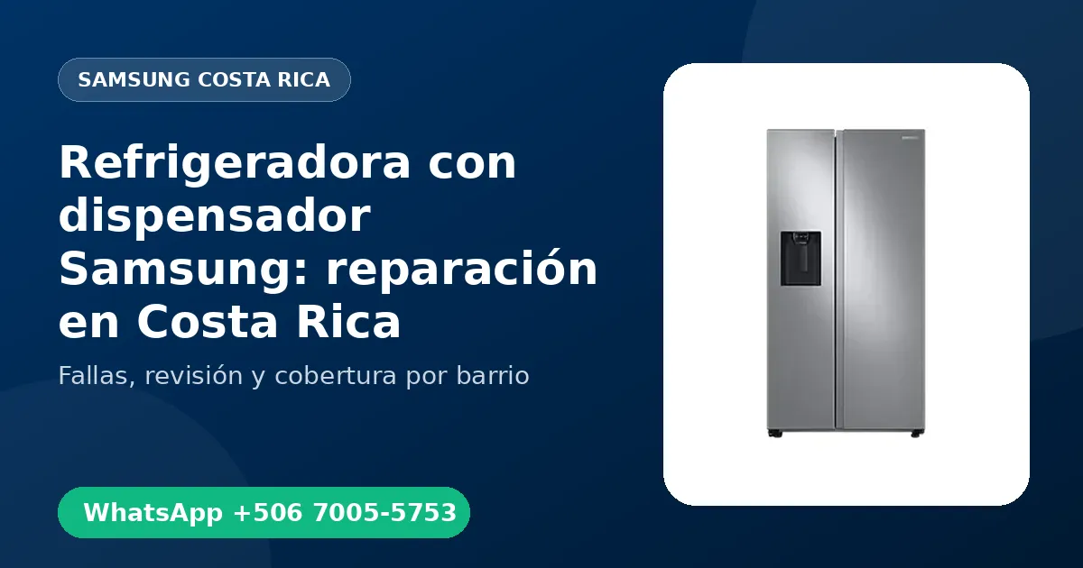 Refrigeradora con dispensador Samsung en Alajuelita