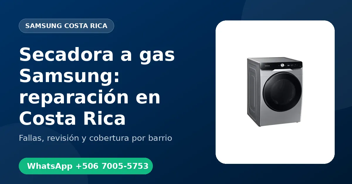 Secadora a gas Samsung: reparación en Costa Rica